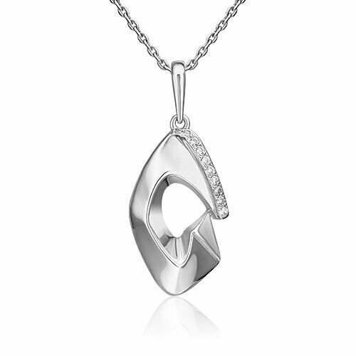 Подвеска PLATINA, серебро, 925 проба, родирование, фианит platina jewelry золотая подвеска с фианитами 03 2621 00 401 1110 48