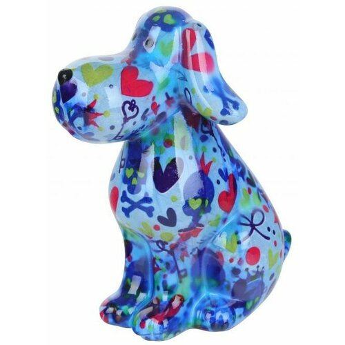 Собака Тоби (голубой с сердечками и черепами)