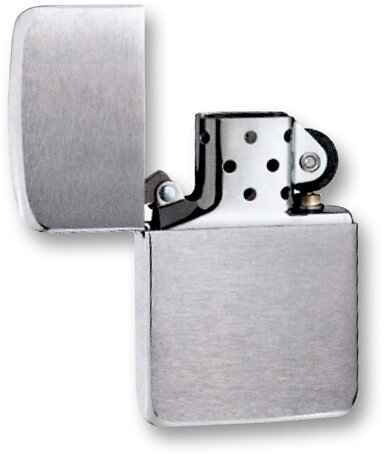 Зажигалка ZIPPO 1941 Replica™ с покрытием Brushed Chrome, латунь/сталь, серебристая, 36x12x56 мм