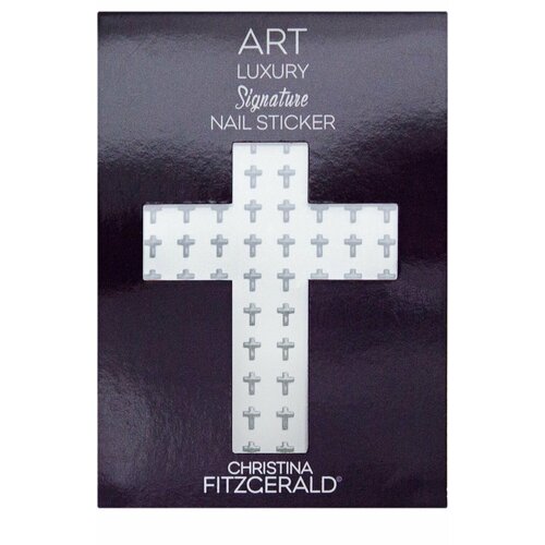 Christina Fitzgerald Art Luxury Signature Nail Sticker наклейки-стикеры для ногтей (серые крестики) 96 шт