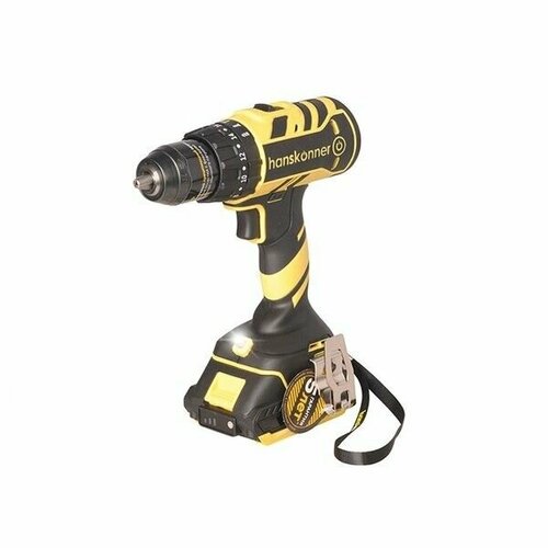 Дрель-шуруповерт аккумуляторная бесщеточная Hanskonner HCD1865I 18В 2Ач Li-Ion 2 АКБ и ЗУ 60793₽
