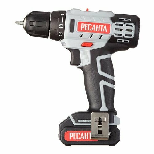 Дрель-шуруповерт аккумуляторная Ресанта ДА-4523Li 900751412 144В 2Ач Li-Ion 2 АКБ и ЗУ 17338₽