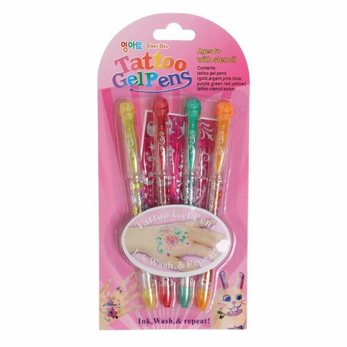 Набор гелевых ручек Тату 4 цвета в блистере 1шт 382₽