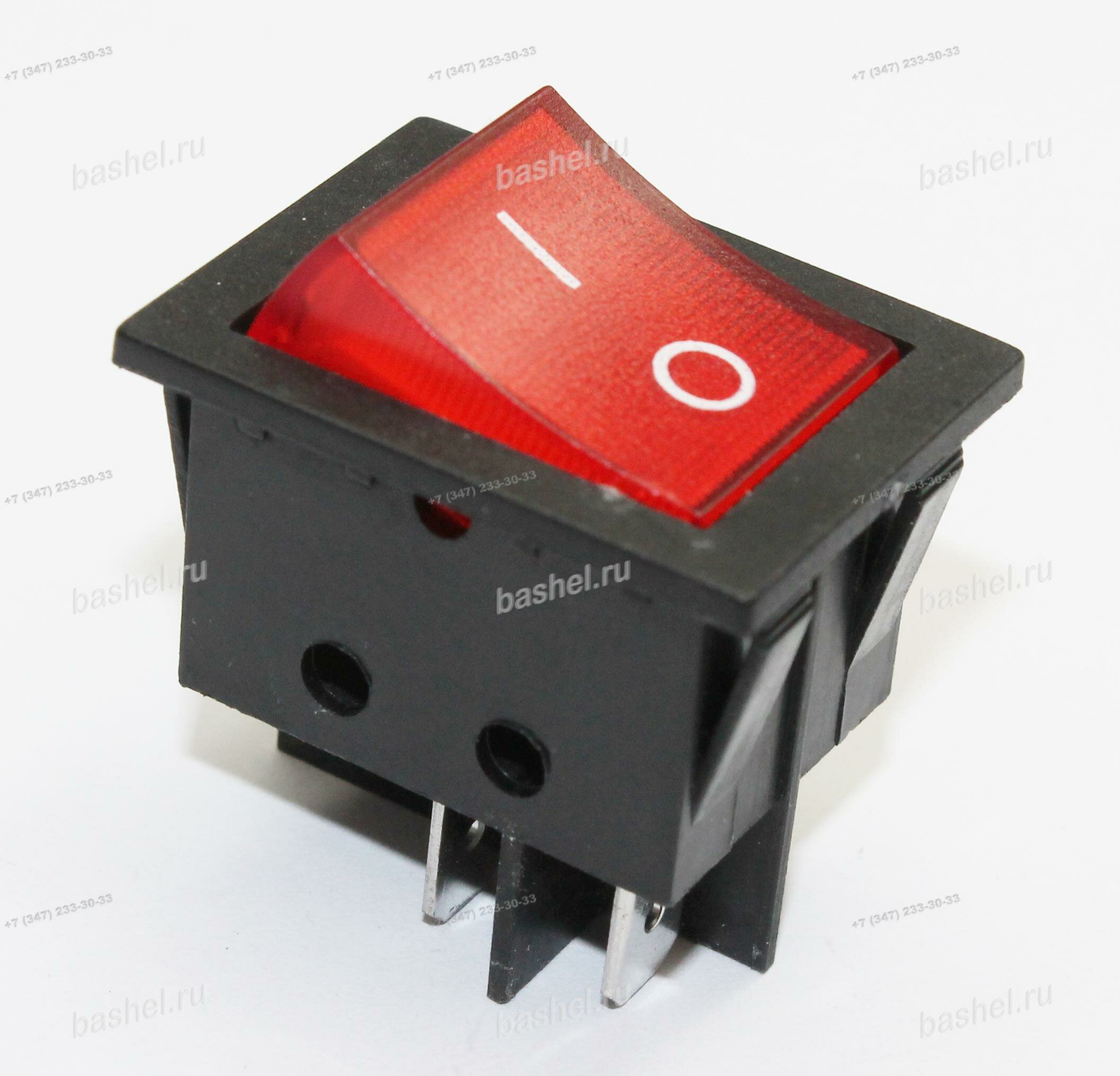 Выключатель IRS-201-3C, 4PIN ON-OFF, красный, DAYTON