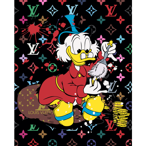 Картина по номерам Скрудж Макдак / Scrooge McDuck LV холст на подрамнике 40*50