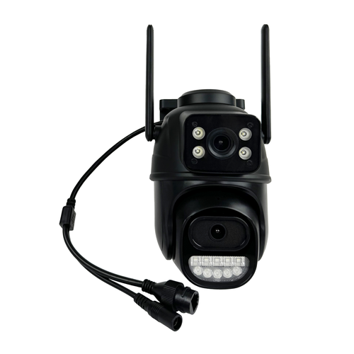 Уличная IP-камера с двойным объективом, 8 Мп, 4K, Wi-Fi, PTZ, автоматическое слежение, уличная камера видеонаблюдения уличная ip камера с двойным объективом 8 мп 4k wi fi ptz автоматическое слежение уличная камера видеонаблюдения icsee