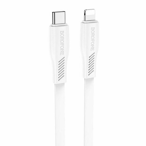 Кабель Borofone BX85 PD, Type-C/Apple lightning, 20Вт, 100см, белый, 1 шт кабель для смартфона разъем type c apple lightning hoco x82 pd 20w 100 см белый 1 шт