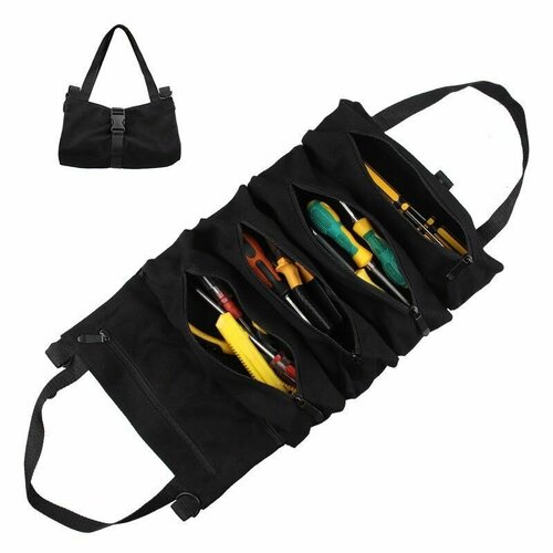 Сумка-скрутка для инструментов/сумка-ролл сумка скрутка для инструментов в автомобиль с клапаном черная