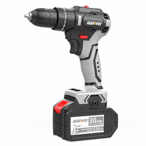 Мощный и надежный шуруповерт MyPads дрель NANWEI в комплекте с гайковертом для зимней рыбалки нанвей бесщеточная ударная дрель промышленного класса 21222₽
