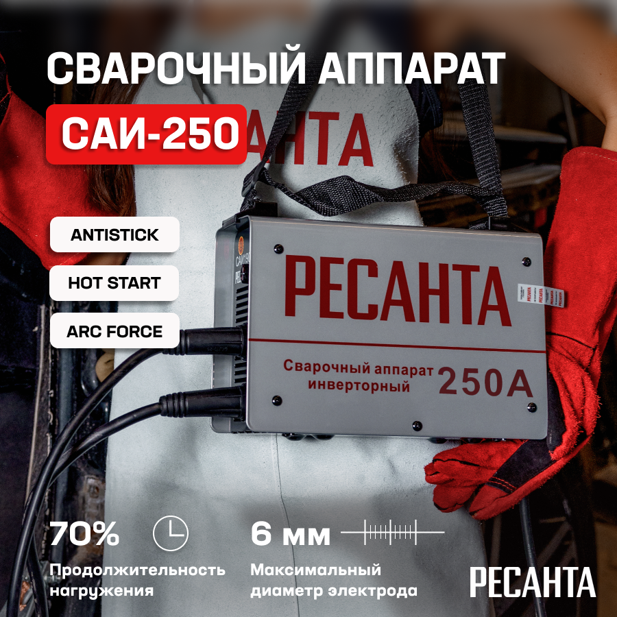 Сварочный аппарат инверторный САИ 250 Ресанта