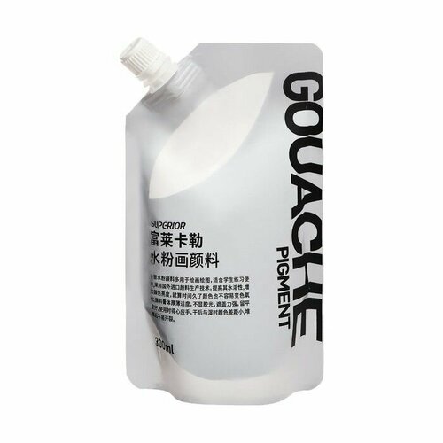 Гуашь художественная 300 мл в дой-паке с крышкой белый 953₽