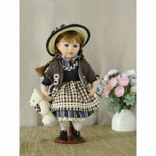 Polly Dolls YF-12301 Кукла фарфоровая 12- на подставке polly dolls