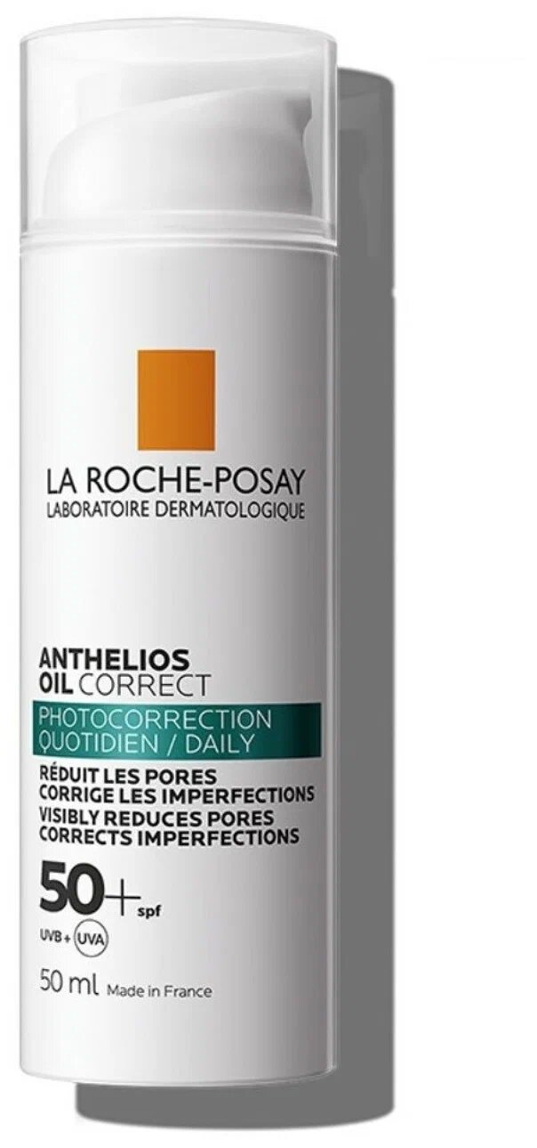 LA ROCHE POSAY Anthelios Крем солнцезащитный для жирной, проблемной, склонной к акне кожи лица Oil Correct SPF 50+/ PPD 27, 50 мл