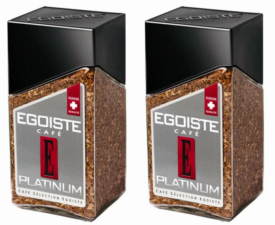 Кофе растворимый EGOISTE Platinum, 100 гр, 2 шт
