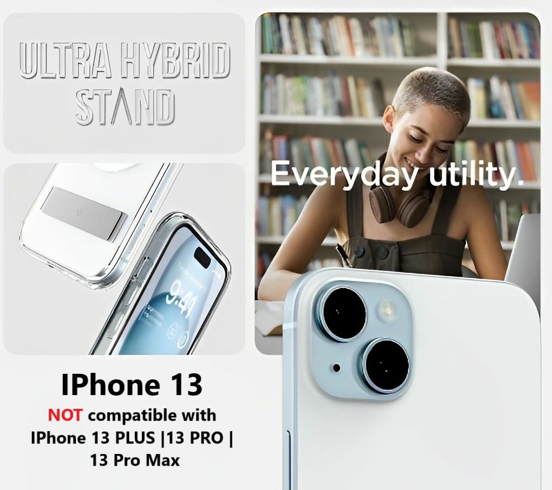 Чехол на айфон 13 с поддержкой беспроводной зарядки / iphone 13 чехол с подставкой (SPIGEN) — фото 1