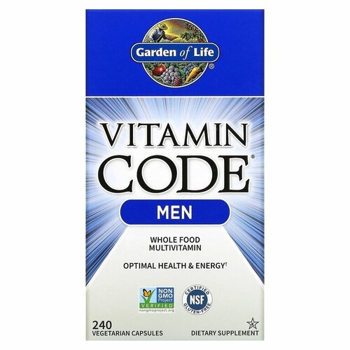 Garden of Life, Vitamin Code MEN, Мультивитамины для мужчин, 240капсул