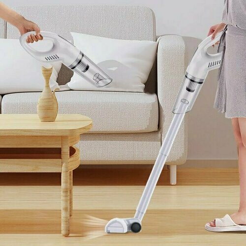 Пылесос вертикальный ручной беспроводной пылесос для уборки дома офиса машины белый 1800₽