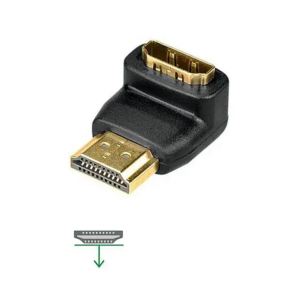 Переходник HDMI M - HDMI F угловой поворот вниз (90°) | ORIENT C472