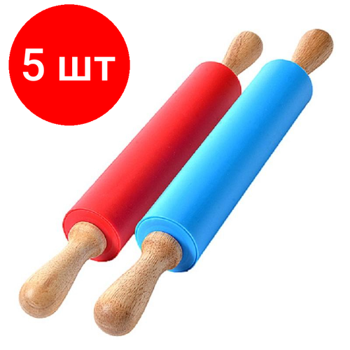 Комплект 5 штук Скалка MayerBoch силикон дер ручки 435х52см 30501 6765₽