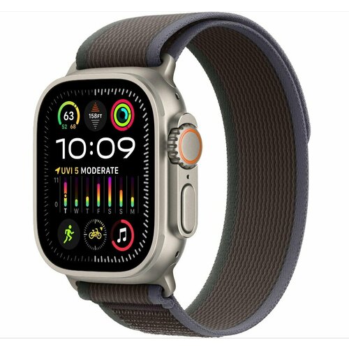 Умные часы Apple Watch Ultra 2 49 мм Titanium Case GPS Cellular Blue Black Trail Loop 9450000₽