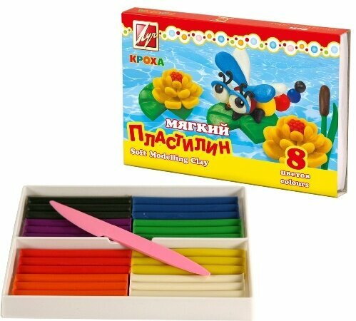 Пластилин Луч "Кроха", мягкий, 8 цветов (25С 1551-08)