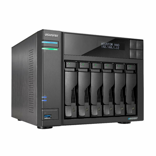 ASUSTOR AS6706T 6-Bay NASMedia playerIntel Celeron N5105 20GHz up to 29GHz 8GB SO-DIMM DDR4 noHDDHDD SSD2xUSB32 HDMI 90IX01N1-BW3S60 96761₽