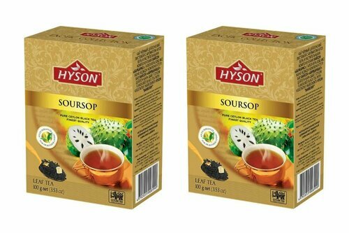 Чай "Hyson" черный "Soursop" 100 грамм - 2 упаковки.
