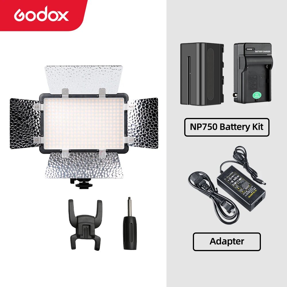 Godox LED308C II Светодиодная лампа для видеосъемки, Kit 4