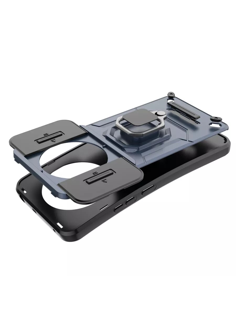 Чехол О'Кейси, для Realme 12, силиконовый, с кольцом-держателем, чёрный — фото 1