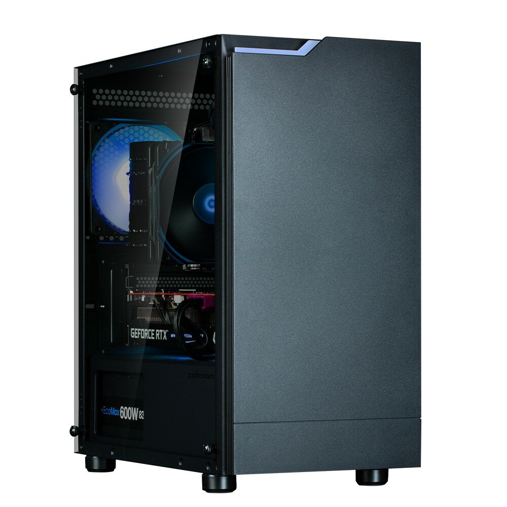 Корпус ZALMAN MiniTower T4 Plus black (mATX, без БП, USB2.0+2xUSB3.0, 1x120mm ARGB) (Zalman T4 Plus)