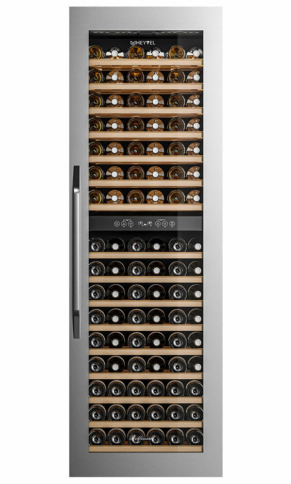 Встраиваемый винный шкаф Meyvel MV83-KSB2 стальной
