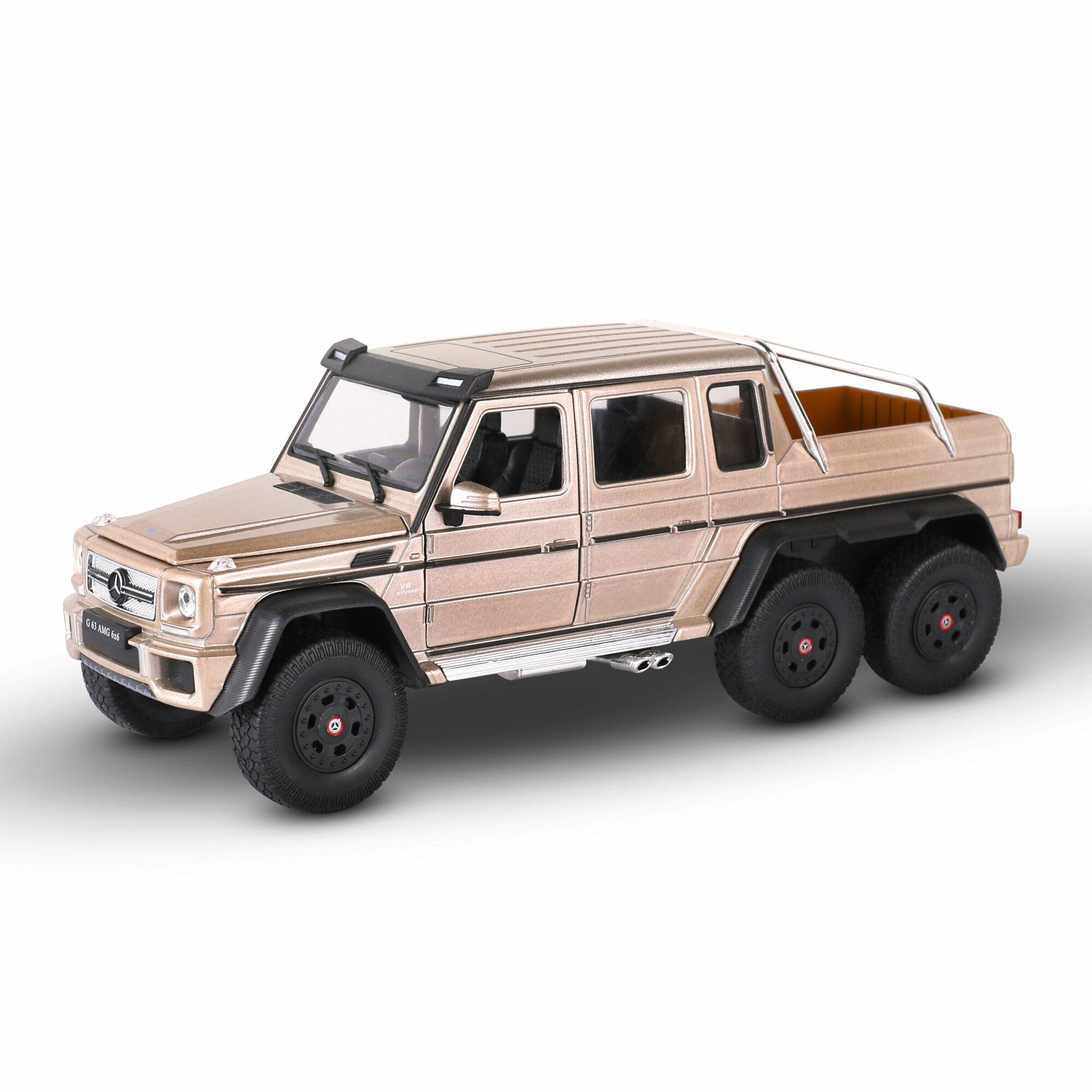 Машинка металлическая Welly 1:24 Mercedes-Benz G 63 AMG 6х6, бежевая