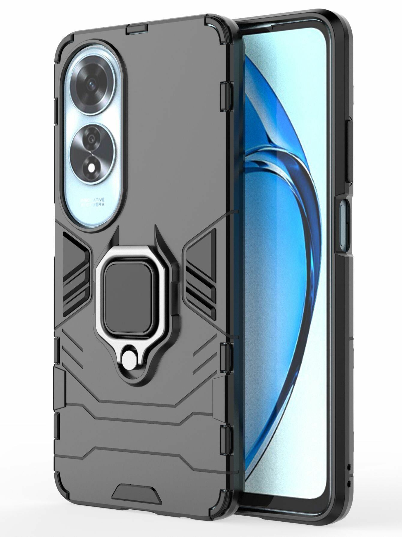 Чехол противоударный для Oppo A60 / Оппо А60 (Черный) — фото 1