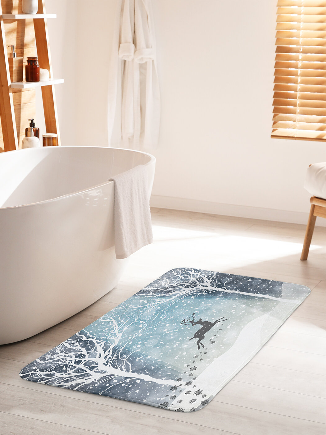 Коврик для ванной комнаты и туалета противоскользящий 