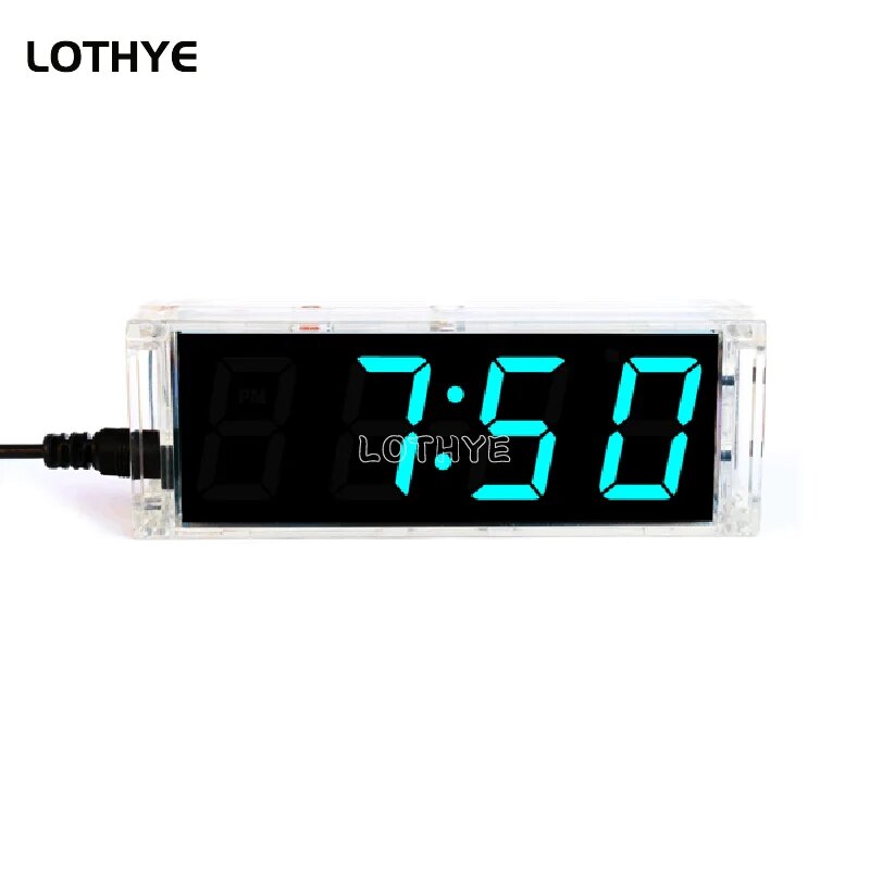 Цифровые часы LOTHYE, набор для самостоятельной сборки, Blue