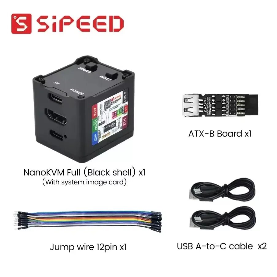 Sipeed NanoKVM PiKVM Мини-сервер для Raspberry Pi, KVM Full Black