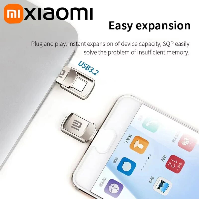Xiaomi U Disk USB 3. 0 Type-C Интерфейс USB 3,2, Black 1TB — фото 1