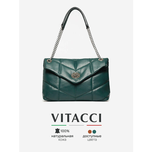 фото Сумка сэтчел vitacci, зеленый,