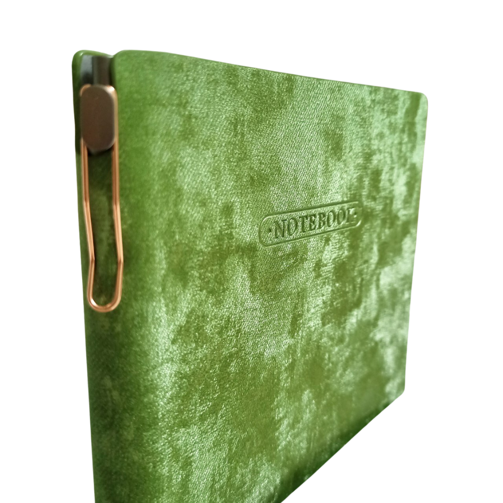 Блокнот Notebook А5, мягкая тканевая обложка, 100 страниц. Let us be parts of your everyday life — фото 1