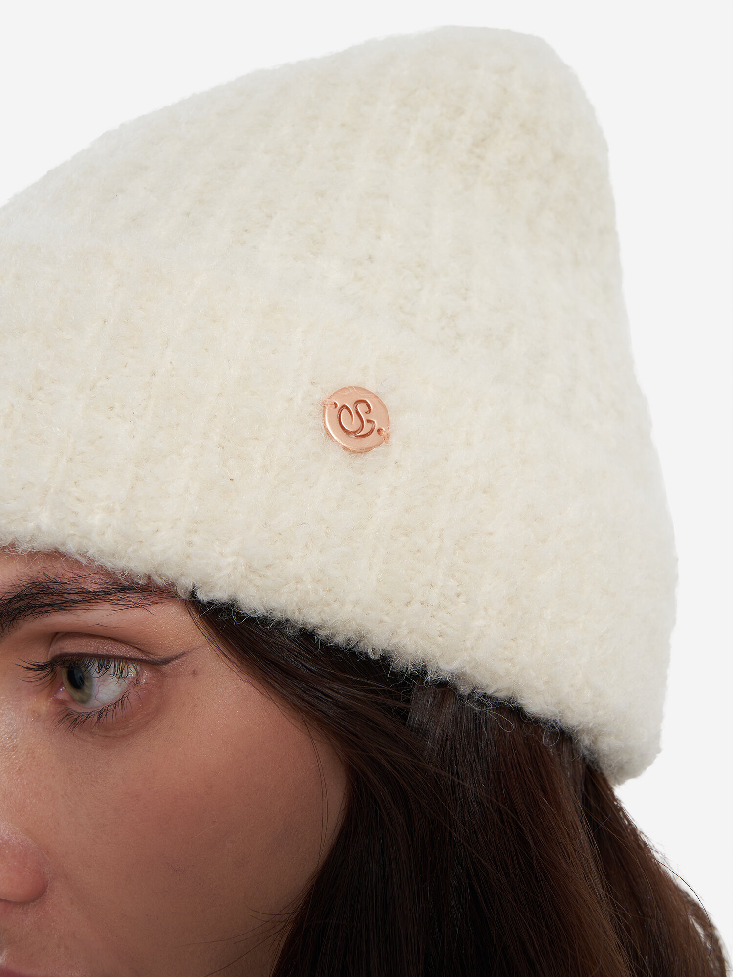 Шапка-бини SENSANA для женщин, размер one size, бежевый — фото 1