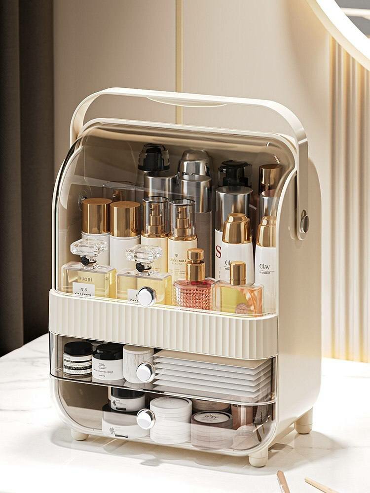 Органайзер для косметики и парфюмерии Premium Box, вертикальный, с прозрачной крышкой и тремя отделениями