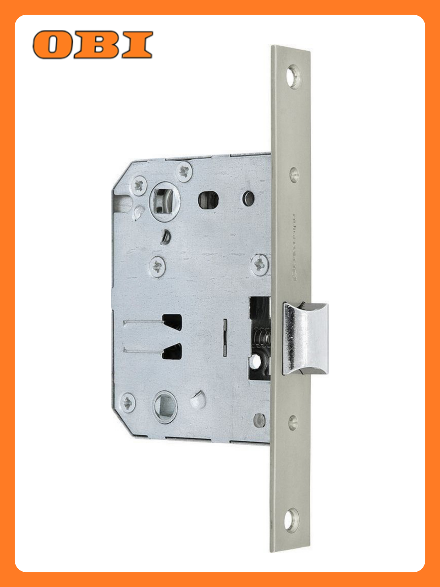 Дверная защелка Palladium 170 PN 195х76х18 мм ЦАМ матовый никель