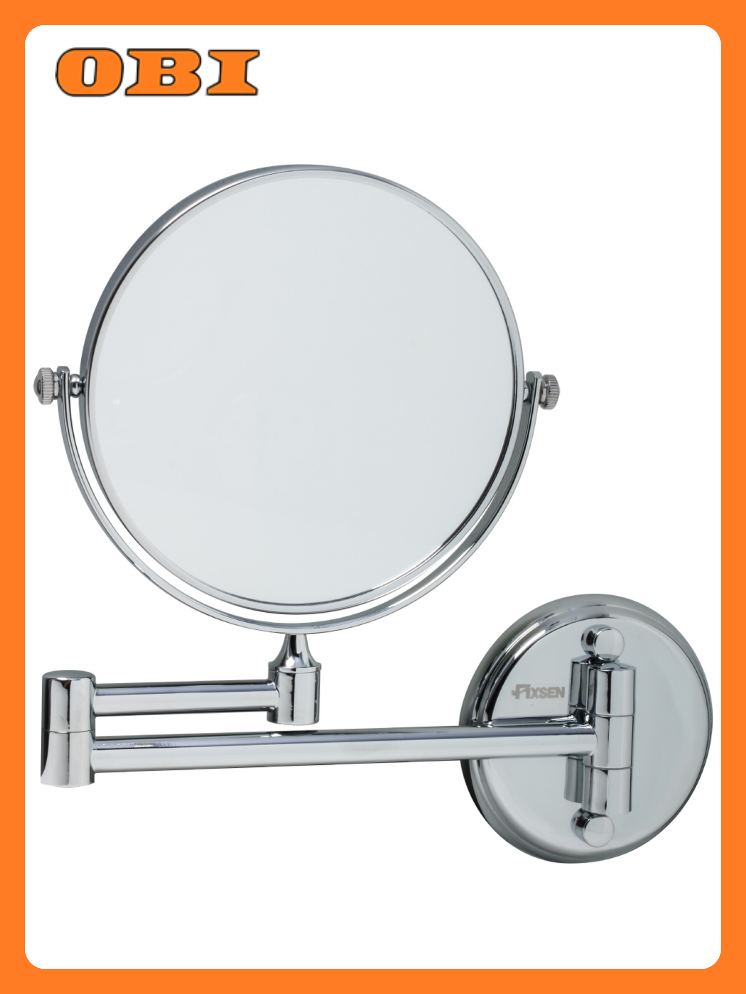 Зеркало Fixsen Hotel D15 настенное серебристое поворотное