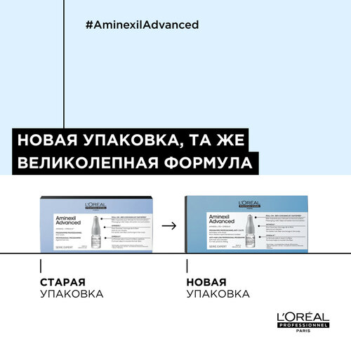 LOreal Professionnel Лосьон в монодозах Serie Expert Aminexil Advanced от выпадения волос, 10х6 мл