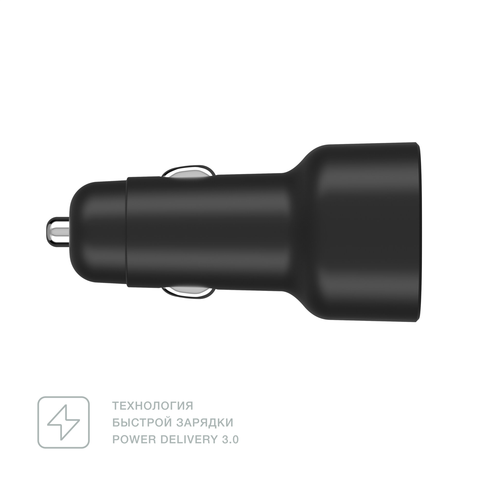 Автомобильное зарядное устройство Commo Knob 60 Вт 2xUSB Type-C