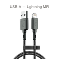 Кабель COMMO Range Cable USB A - Lightning MFI, 1.2 м, Graphite