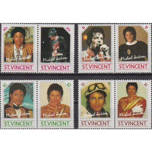 Почтовые марки Сент-Винсент и Гренадины 1985г. Майкл Джексон Певцы MNH