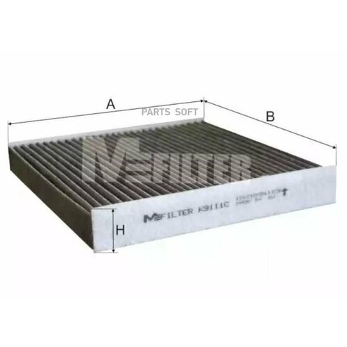 M-FILTER K9111C K9111C_фильтр салона! угольный\ Ford Transit 2.0-3.2TDCI 06>