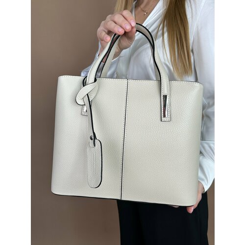 фото Сумка sefaro, фактура зернистая, бежевый