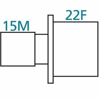 Коннектор прямой 22F/15M переходник для дыхательного контура 10шт - фотография № 1